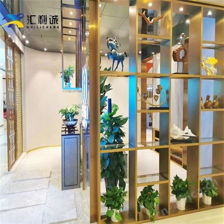 多层不锈钢展示架客厅轻奢沙发背景置物架 承接书柜定制