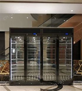 设计客厅酒柜 不锈钢恒温恒湿红酒柜装饰定制工程