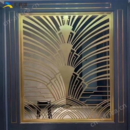 轻奢不锈钢隔断 办公室卧室玄关金属屏风定制