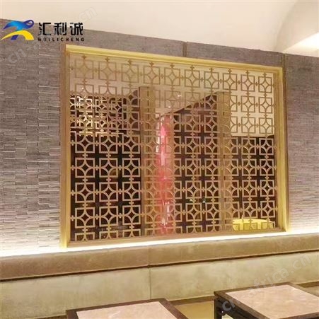 黑钛轻奢简约不锈钢屏风 假山仿山金属隔断沙发背景装饰定制