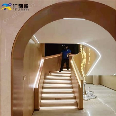 承接各类酒吧酒店公寓不锈钢装饰工程 钢板楼梯扶手包边条