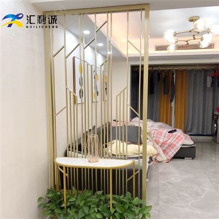 东莞黑钛黑色简约屏风 金属轻奢屏风质量保障