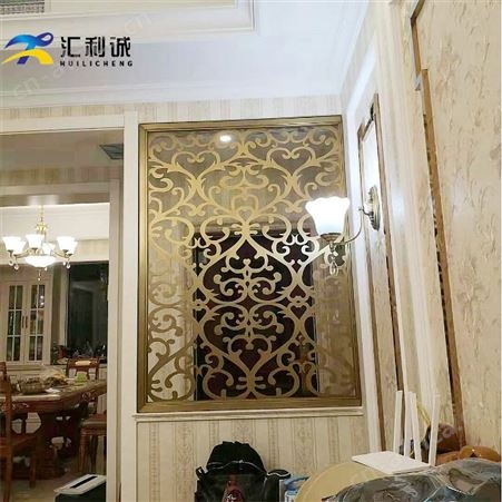 黑钛金轻奢简约不锈钢屏风进门隔断客厅