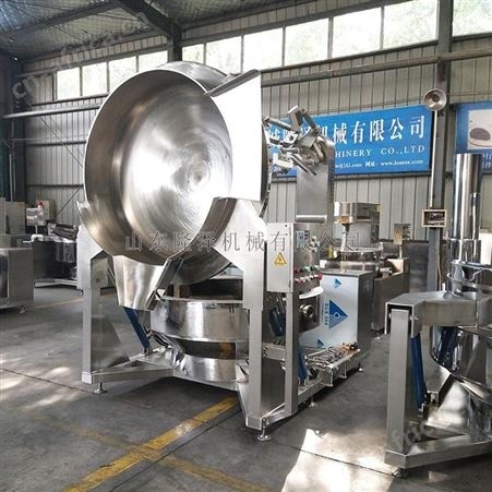隆泽重庆豆瓣酱行星自动炒锅 剁椒酱炸面酱散装炒酱生产线 自动化加工炒酱设备