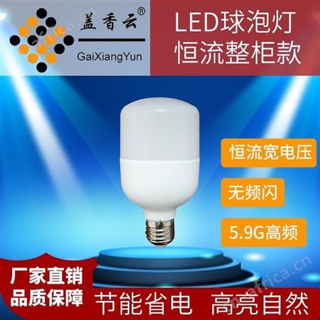 盖香云LED球泡灯整柜款T泡恒流塑包铝5W