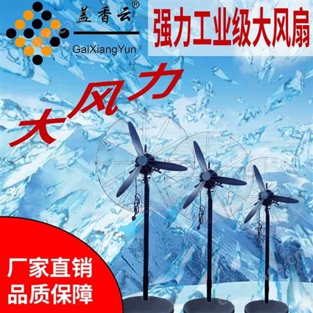 盖香云工业风扇500大功率牛角扇纯铜电机强力风扇摇头壁挂式