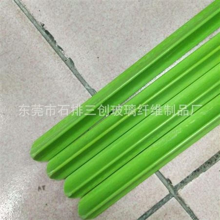 东莞厂家专业生产供应浅绿色三角纤维棒 环保绝缘玻璃纤维异型棒