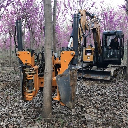 惠鑫供应园林苗木移栽机挖掘机用7-13T高频振动土球挖树机CQ600