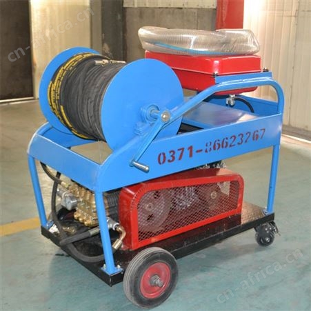 广源移动式大功率汽油驱动小区用小型高压水射流下水管道疏通清洗机