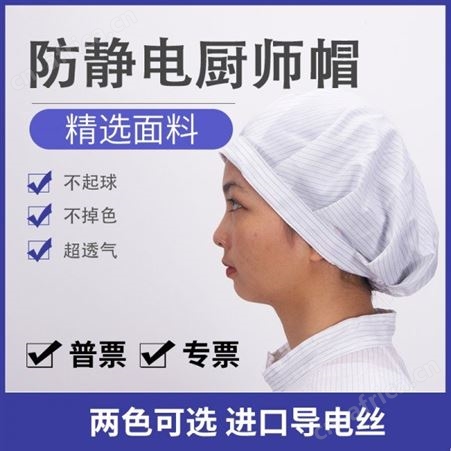 透气防尘网帽 无纺布厨师帽  防尘透气帽子