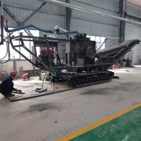 时产100吨建筑石料破碎车 砂石整形破碎机 履带式路面废料粉碎机