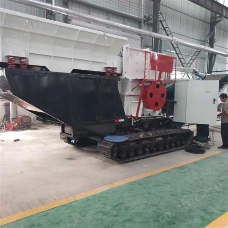 时产100吨建筑石料破碎车 砂石整形破碎机 履带式路面废料粉碎机