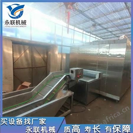 永联海鲜鱼虾蟹速冻机 冰鲜鱼复冻包冰衣机 隧道急冻机厂家