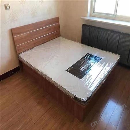 定制环保油漆实木床 贴木皮实木床 旭峰家具 现货供应 