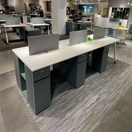 屏风卡座桌椅 双人F型定制工位桌 旭峰家具 现货供应上门定制