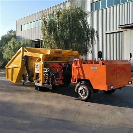 混凝土干喷车 一拖二自动上料喷浆机组 隧道支护用的喷浆车