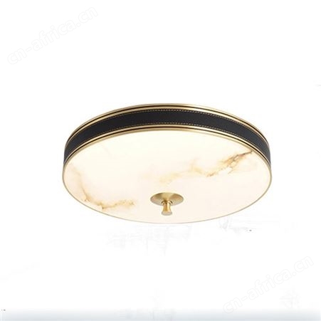 禅意新中式吸顶灯全铜LED圆形吸顶灯双庆灯饰走廊过道阳台灯具