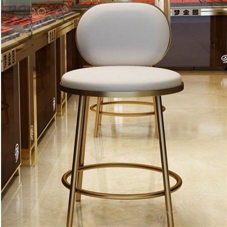 鼎富 DF-TJ020珠宝店椅子靠背柜台椅 珠宝店凳子前台收银高脚椅子