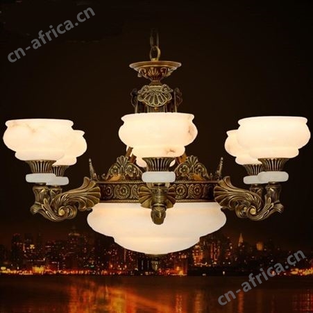 欧式全铜灯 西班牙云石吊灯 双庆灯饰云石铜灯 豪华客厅餐厅吊灯
