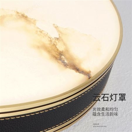 禅意新中式吸顶灯全铜LED圆形吸顶灯双庆灯饰走廊过道阳台灯具
