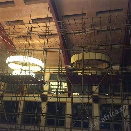 大型仿云石吊灯吸顶灯 双庆不锈钢环形灯 大厅大堂酒店工程灯具定制