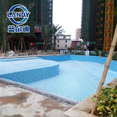 别墅游泳池类产品 订做异形池防水布 蓝尔迪泳池胶膜制造商