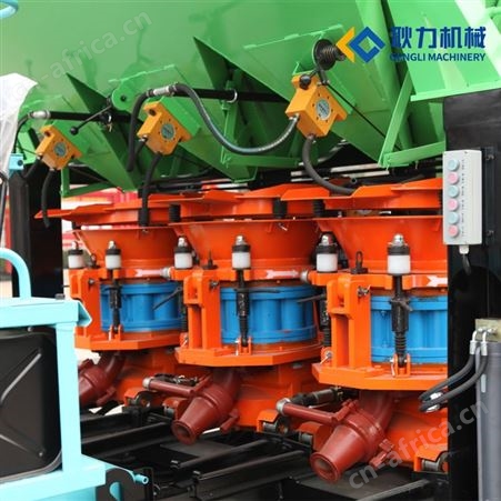 隧道边坡吊装式喷浆车 干喷机 喷锚机一拖二混凝土自动上料喷浆机