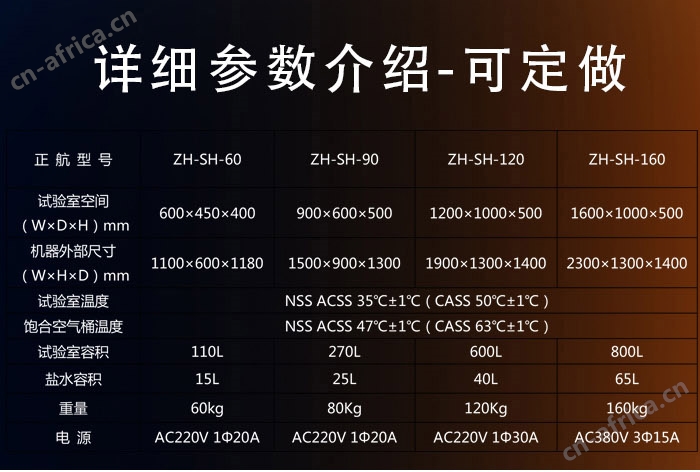 正航五金专用复合盐雾试验机详细参数表介绍