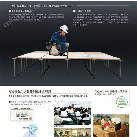 日本进口室内高架木地板 架空双层木地板