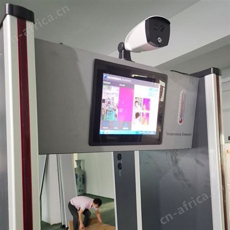 小区门口红外线通过式测温门 学校防疫热成像测温安检门