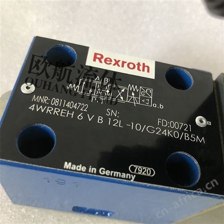 Rexroth方向控制阀力士乐比例阀4WRREH 6 V B 12L-10/G24K0/B5M