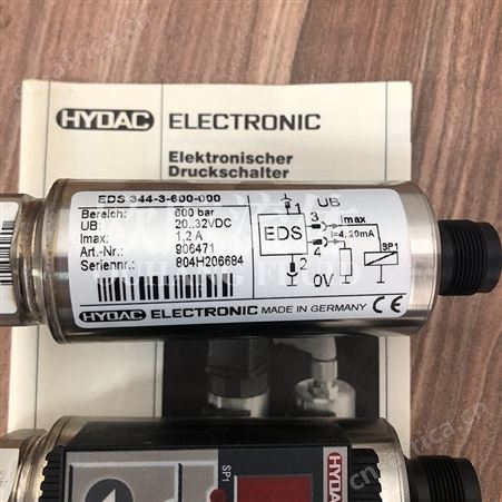 销售 HYDAC贺德克压力传感器EDS 344-3-600-000