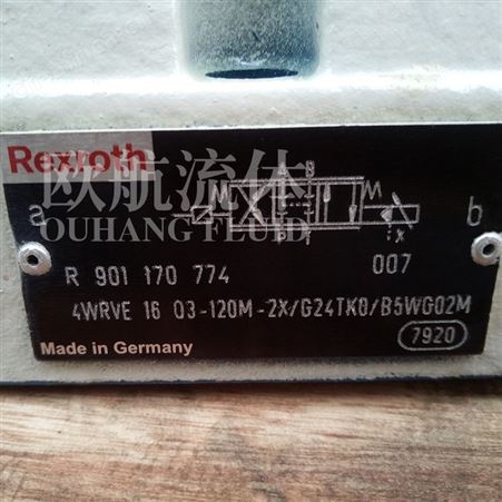 供应 维修力士乐比例阀4WRVE 16 03-120M-2X-G24TK0-B5WG02M