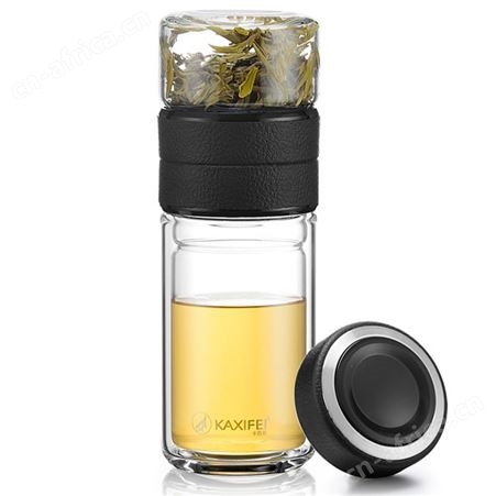红素厂家茶水分离杯创意双层玻璃杯商务泡茶杯 300个起订不单独零售