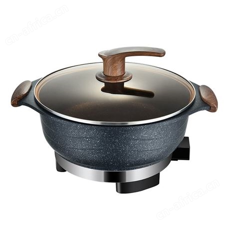 电热锅多功能家用电火火锅锅麦饭石电炒锅蒸煮饭一体式不粘炒菜锅