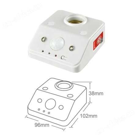 敏华电工集中控制型消防安全适配LED灯具红外感应带强启灯座M-ZFZD-E5W1109