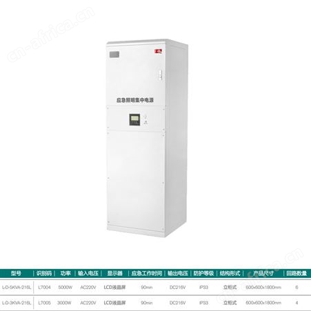 劳士敏华电工监控应急疏散指示灯应急灯主机DC216V环保锂离子电池立柜式集中电源L-D-5/3KVA-216L