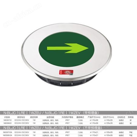 劳士拿斯特应急灯型号集电集控170mm玻璃面拉丝面盖DC36V地埋灯N-BLJC-1LREⅠ1WZEU-ZEV