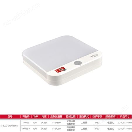 敏华电工智能照明led灯智能感应方形简约大型应急吸顶灯M-ZLJC-E12W6065 M-ZLJC-E12W6077