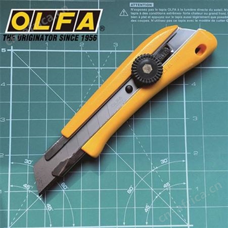 OLFA日本原装BN-L重型切割刀18mm握感舒适旋钮式美工刀多用途家用
