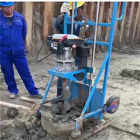 可移动链条支架清桩芯掏土机 解决工程管桩掏土难题