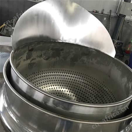 蒸煮夹层锅制造商 不锈钢材质 可倾式夹层搅拌锅