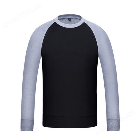 AG时尚拼色插肩圆领卫衣定制工作服班服企业文化衫服装定做印LOGO