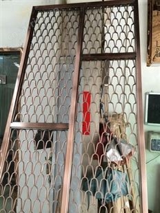 不锈钢镂空花格屏风 厂家供应玫瑰金不锈钢屏风