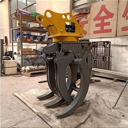 挖掘机液压旋转抓木器厂家出售 转载机360度旋转抓铁器 金耀