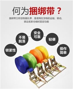 旺业机电-云南货物捆绑带拉紧器货物固定行李捆绑带货车刹车带收紧器-无钩款3米