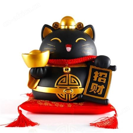树脂摆件招财猫 树脂存钱罐定做 储钱罐来图订制logo 乔迁节庆礼品定制