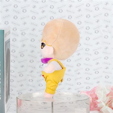 小男孩短毛绒玩偶定制 活动礼品玩具定做logo PP棉毛绒玩具定制工厂