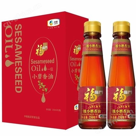 中粮 福临门小磨香油礼盒 美泽深圳礼品定制 公司礼品代发 MY-SHWC-Y-L5-69