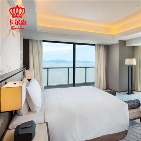 卡尔森苏州家具厂酒店家具标间全套订制现代简约沙发桌椅客房工程定制